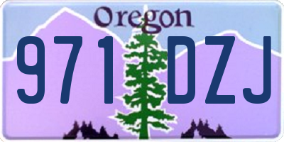 OR license plate 971DZJ