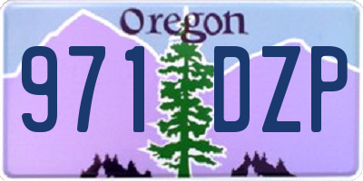OR license plate 971DZP