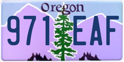 OR license plate 971EAF