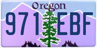 OR license plate 971EBF