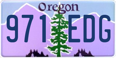 OR license plate 971EDG