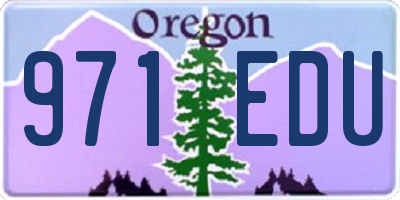 OR license plate 971EDU