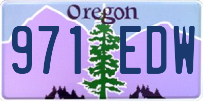 OR license plate 971EDW