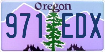 OR license plate 971EDX