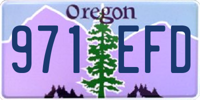 OR license plate 971EFD