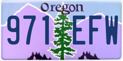 OR license plate 971EFW
