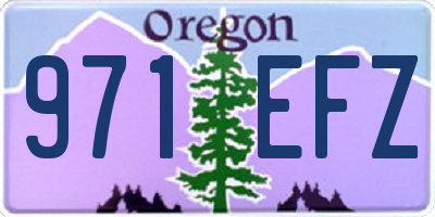 OR license plate 971EFZ