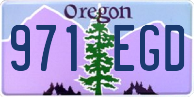 OR license plate 971EGD