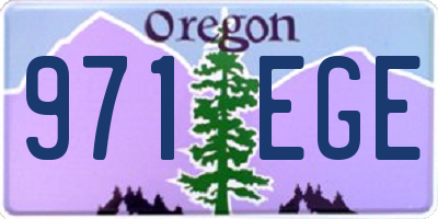 OR license plate 971EGE