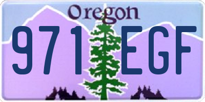 OR license plate 971EGF
