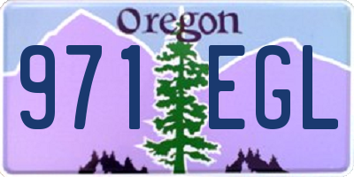 OR license plate 971EGL