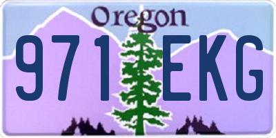 OR license plate 971EKG