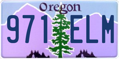 OR license plate 971ELM