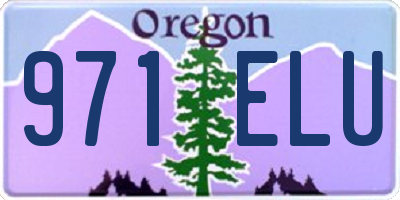 OR license plate 971ELU