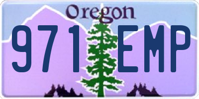 OR license plate 971EMP