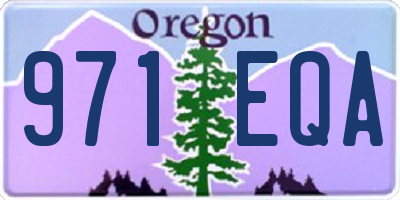 OR license plate 971EQA