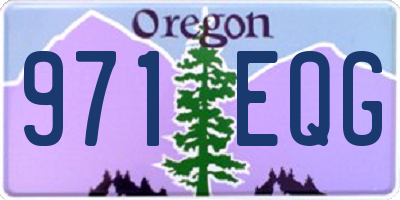 OR license plate 971EQG
