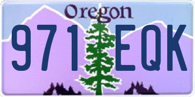 OR license plate 971EQK