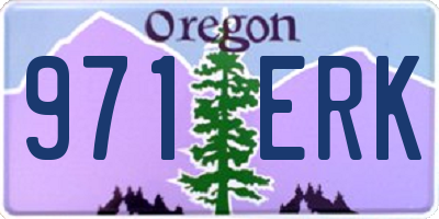 OR license plate 971ERK