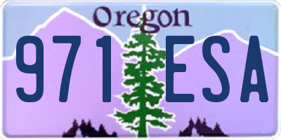 OR license plate 971ESA