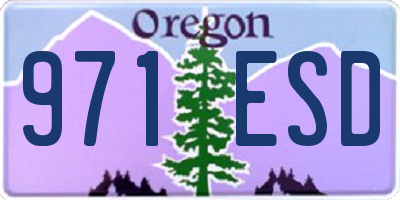 OR license plate 971ESD