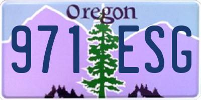 OR license plate 971ESG