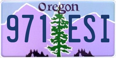 OR license plate 971ESI