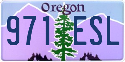 OR license plate 971ESL