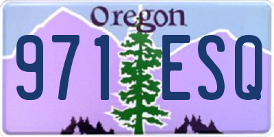 OR license plate 971ESQ