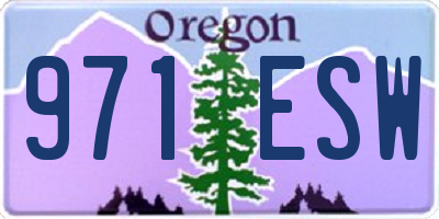 OR license plate 971ESW