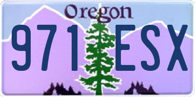 OR license plate 971ESX