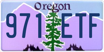 OR license plate 971ETF