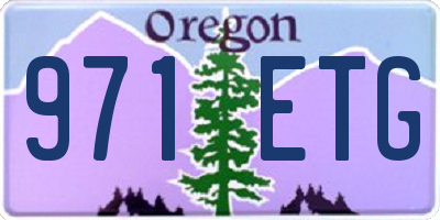 OR license plate 971ETG