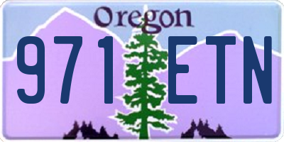 OR license plate 971ETN