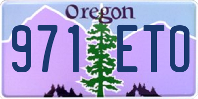 OR license plate 971ETO