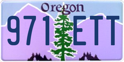 OR license plate 971ETT