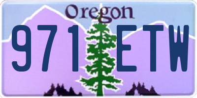 OR license plate 971ETW