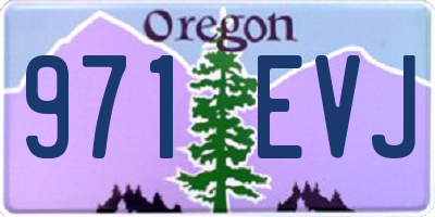 OR license plate 971EVJ