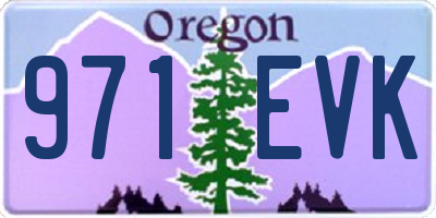 OR license plate 971EVK