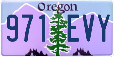OR license plate 971EVY