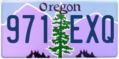 OR license plate 971EXQ