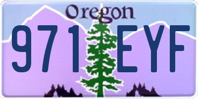 OR license plate 971EYF