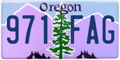 OR license plate 971FAG