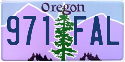 OR license plate 971FAL