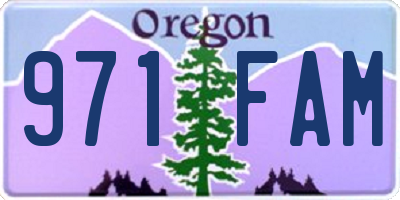 OR license plate 971FAM