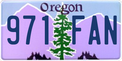 OR license plate 971FAN