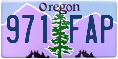 OR license plate 971FAP