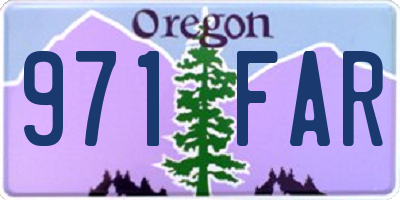 OR license plate 971FAR