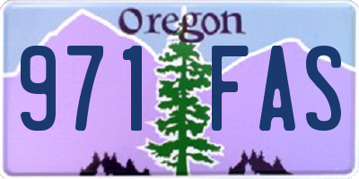 OR license plate 971FAS