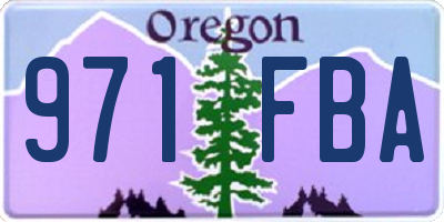 OR license plate 971FBA